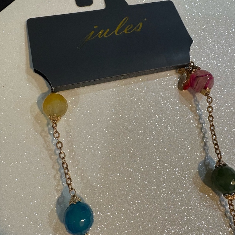Multicolor Beaded Necklace - Picture 2 of 3
